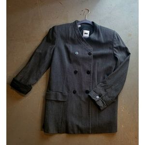 DKNY Wool Longline Double Breasted Blazer Size 10